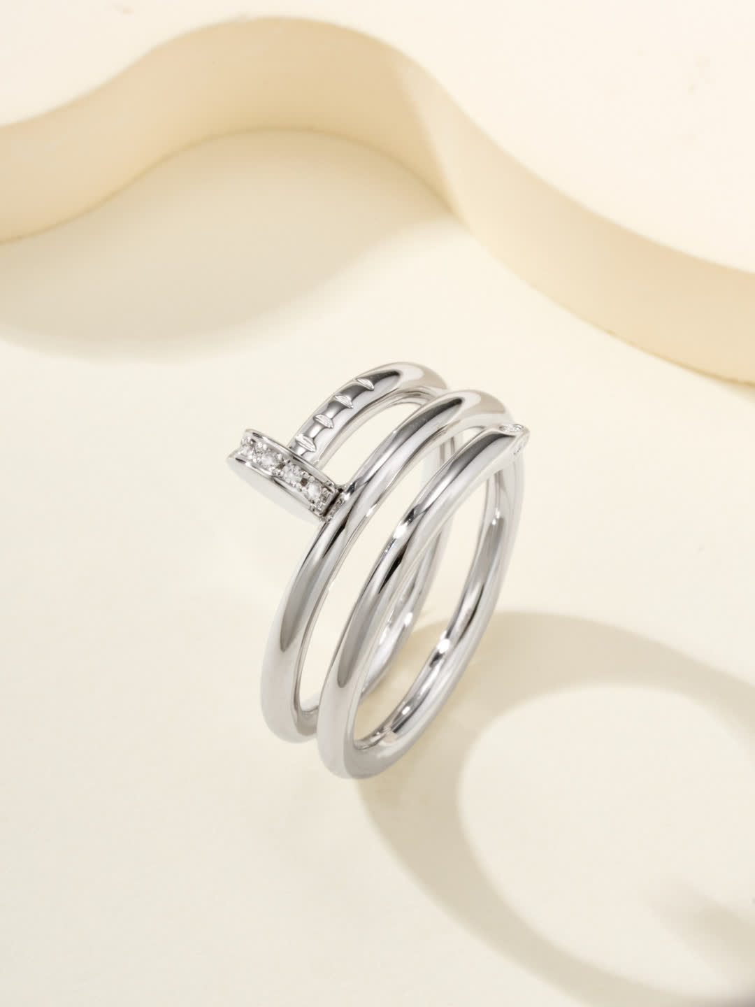 Elegant Gold and Silver Ring Set