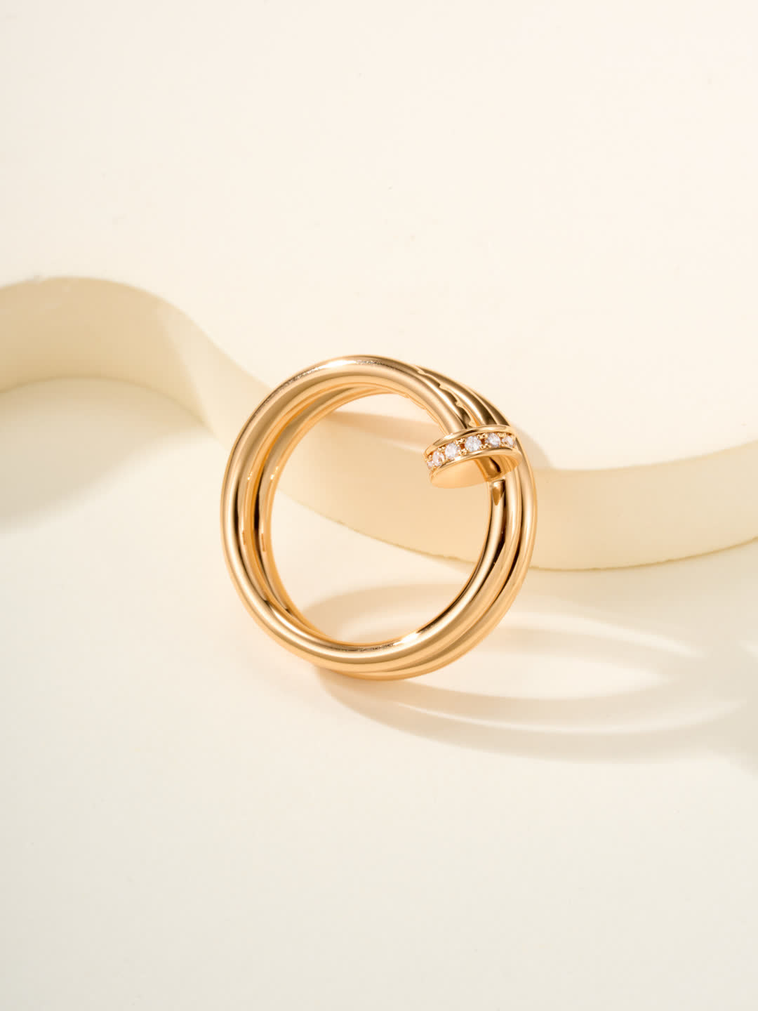 Elegant Gold and Silver Ring Set
