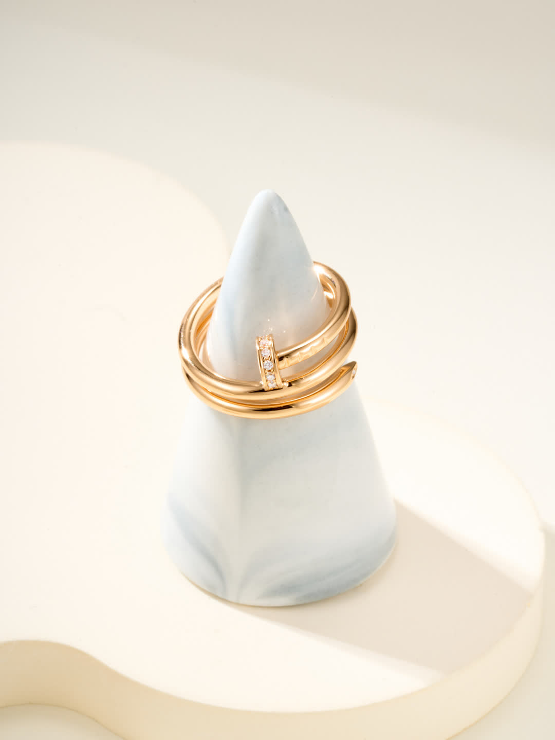Elegant Gold and Silver Ring Set