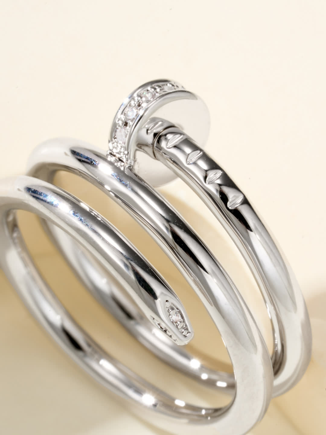 Elegant Gold and Silver Ring Set