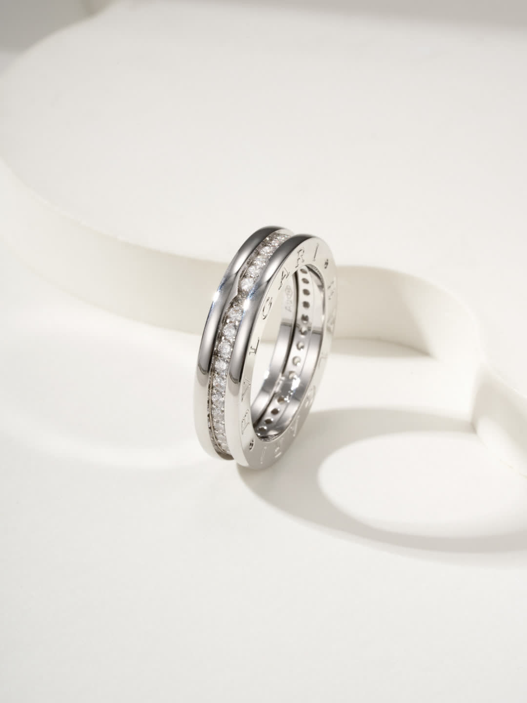 Cartier Elegant Gold and Silver Diamond Ring Set