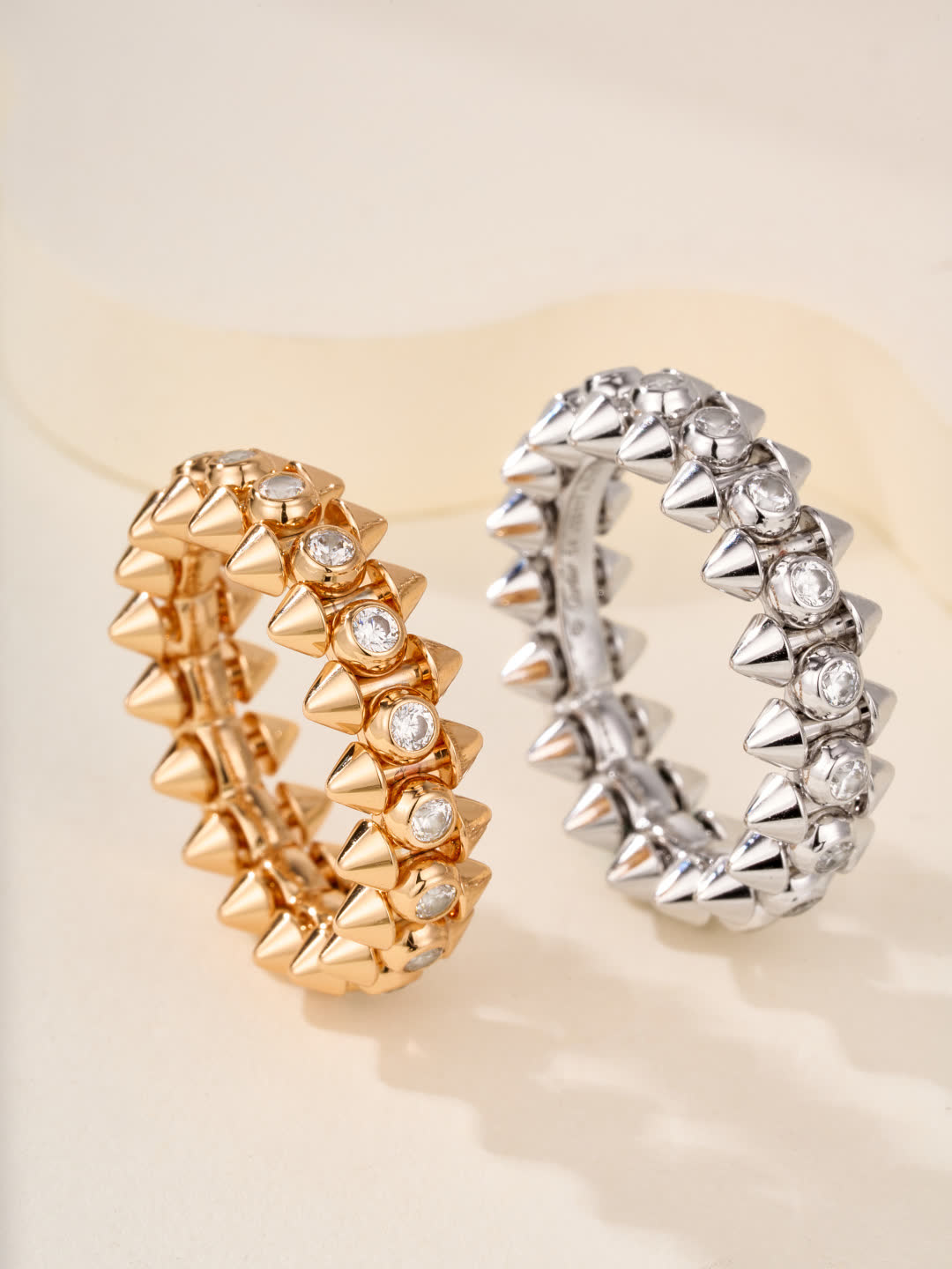 Cartier Studded Ring Set Cartier Studded Ring Set