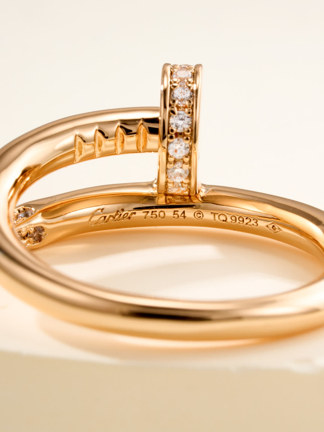 Elegant Open Ring with Diamond Accents