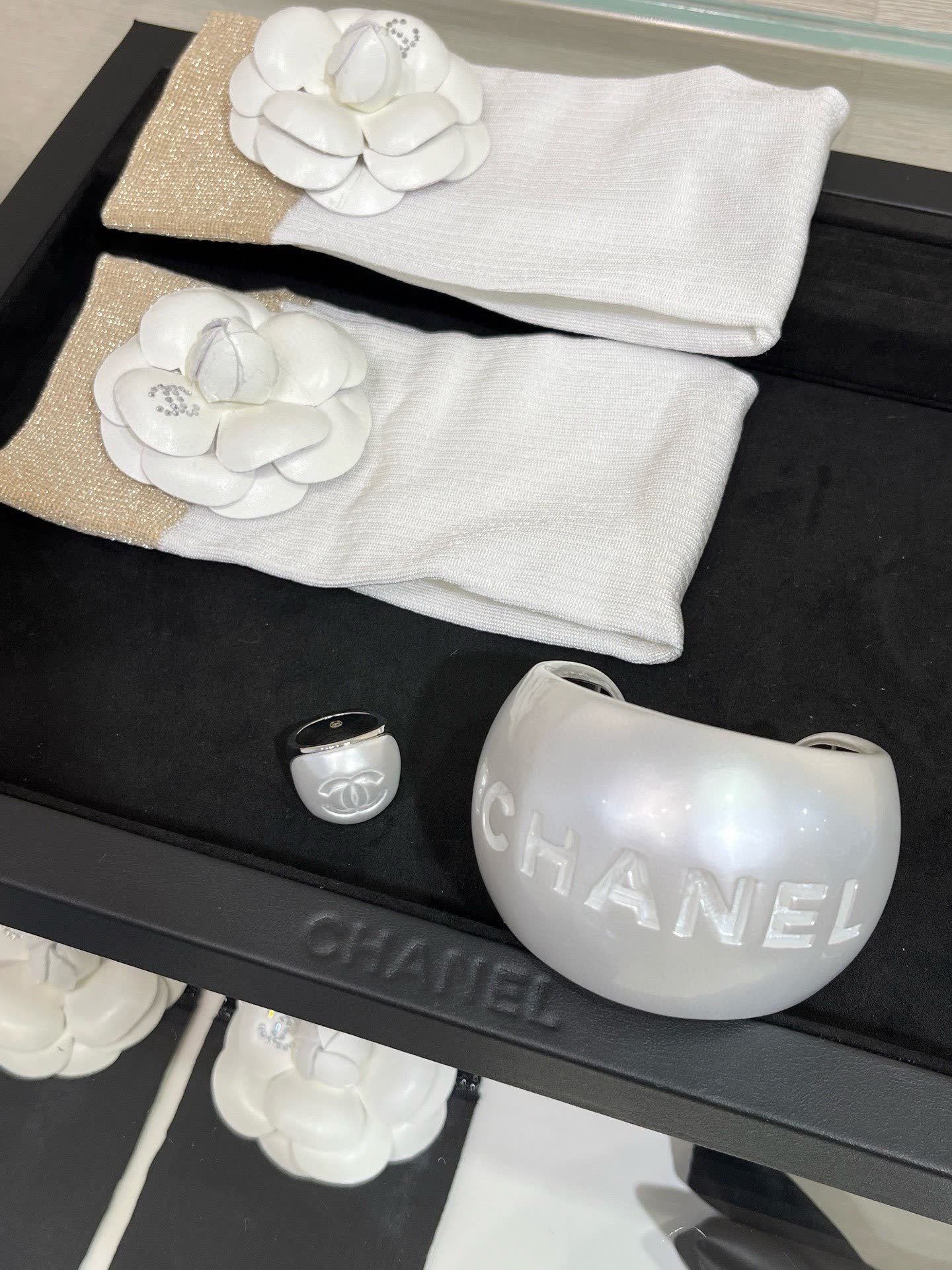 Chanel White Pearl Ring