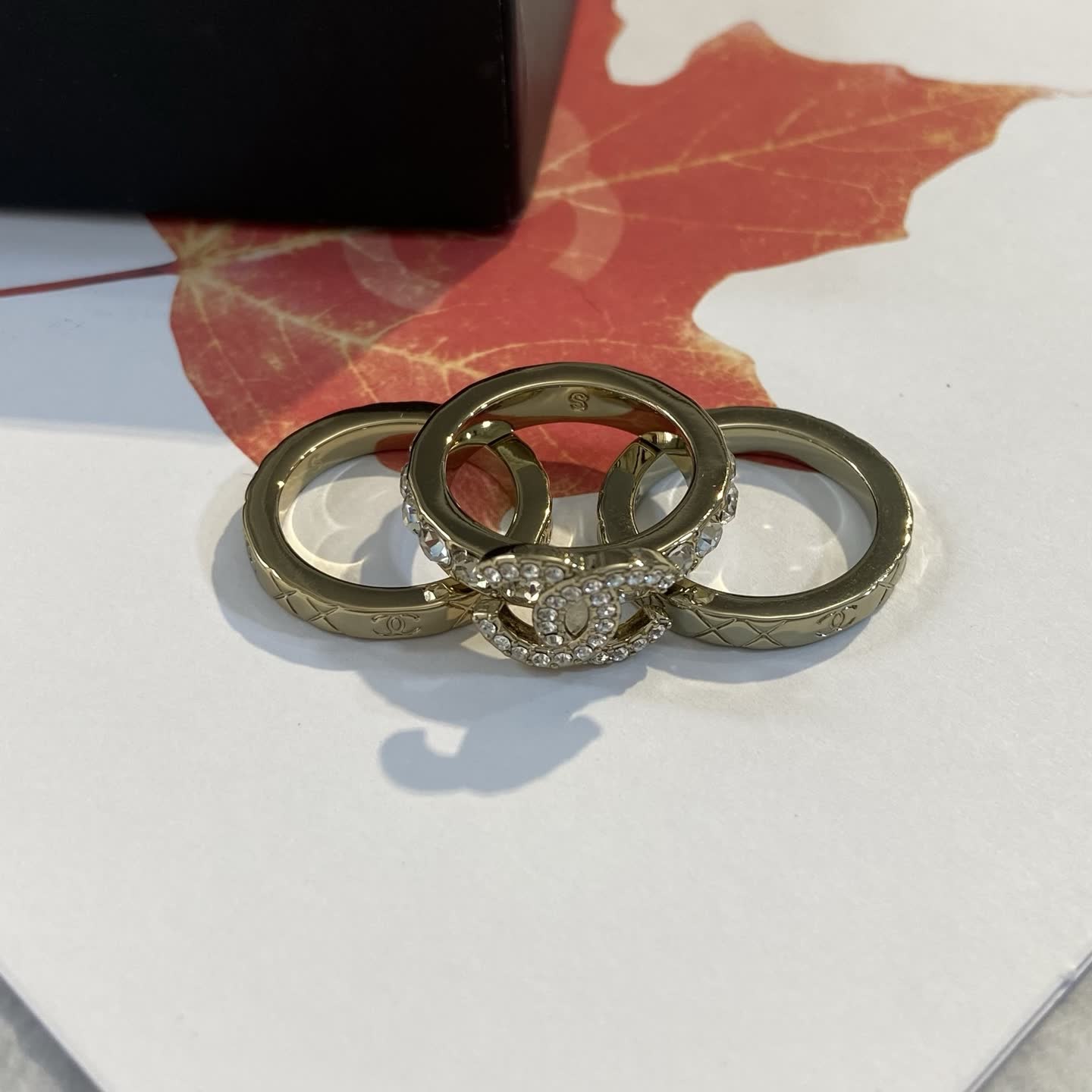 Chanel CC Logo Ring Set