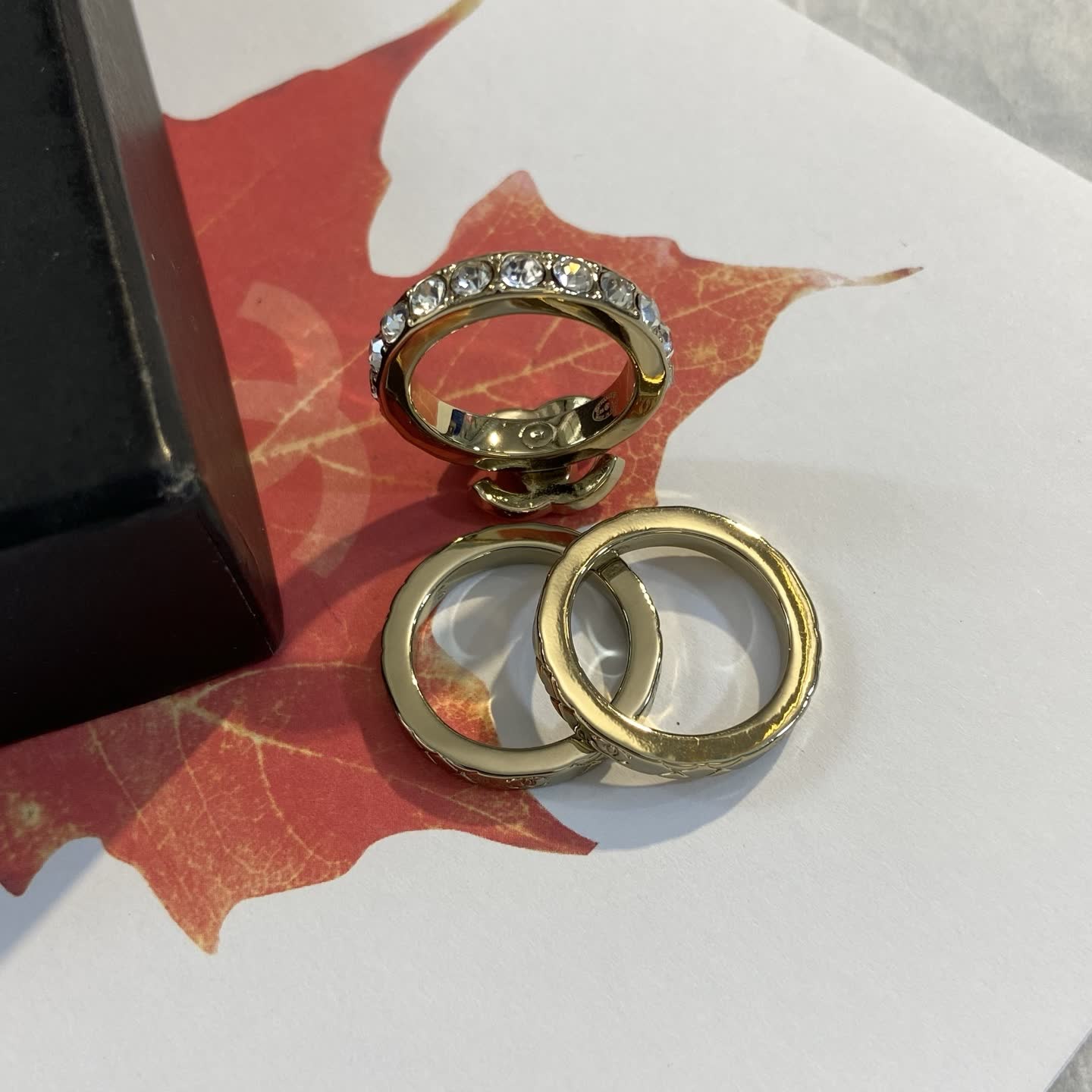 Chanel CC Logo Ring Set
