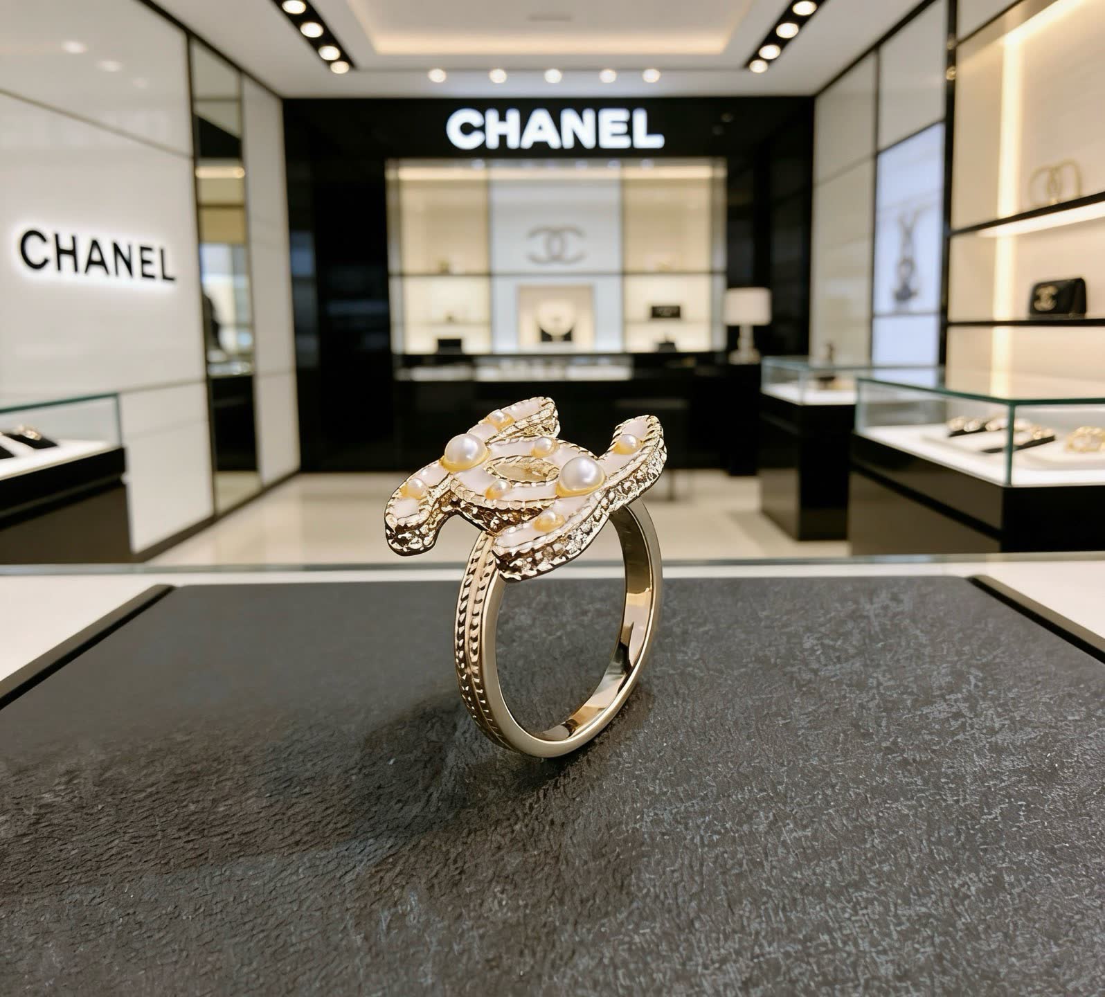 Chanel Pearl Ring