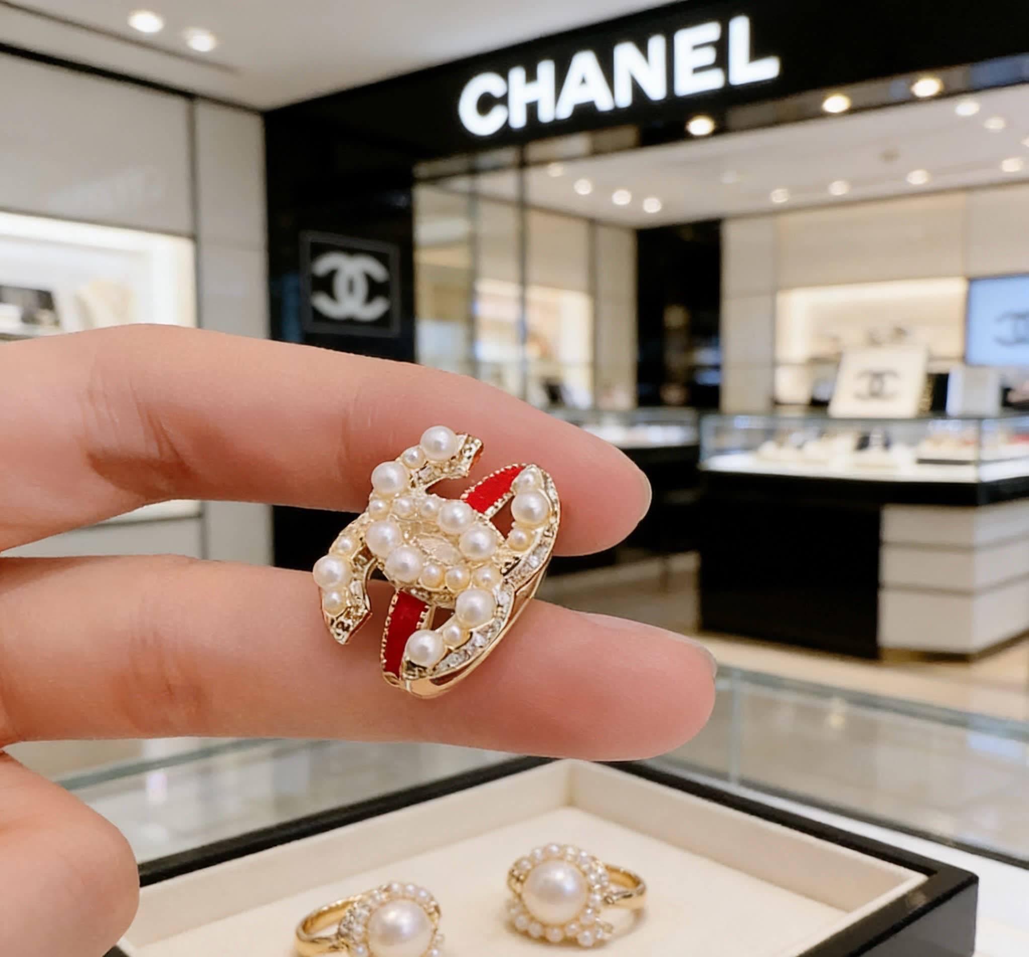 Chanel Pearl Ring