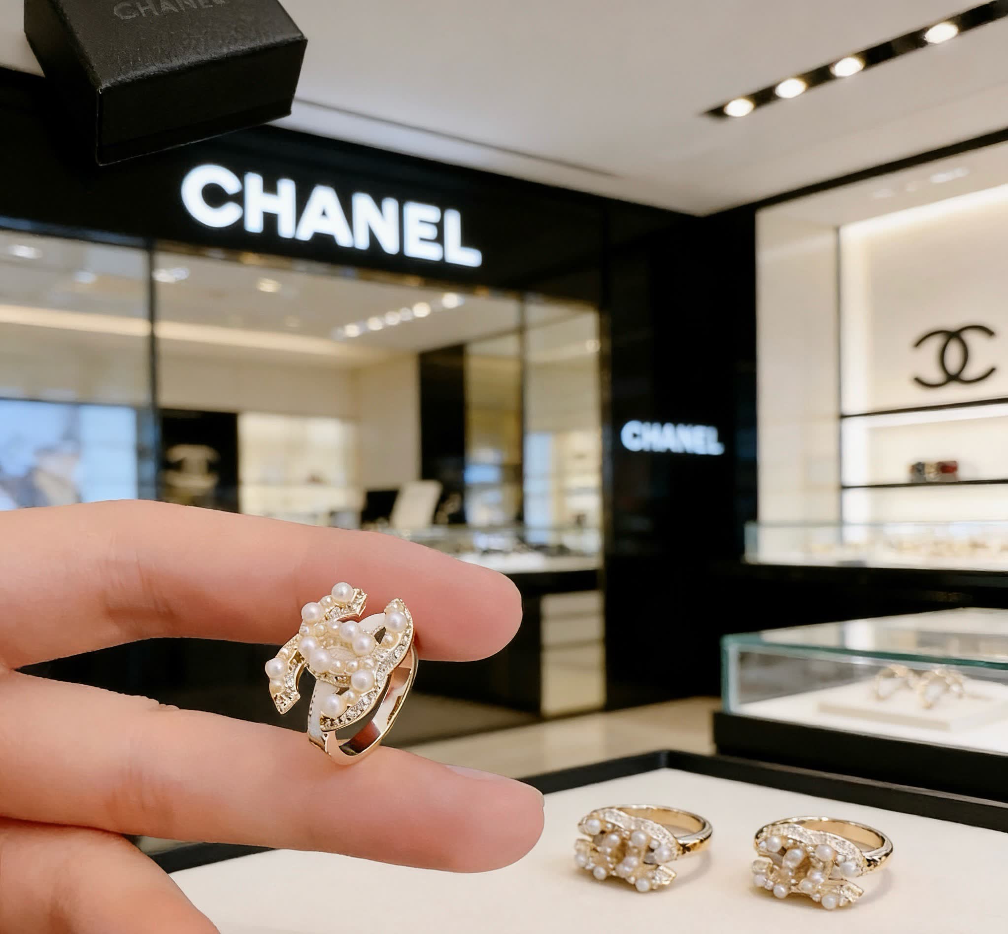 Chanel Pearl Ring