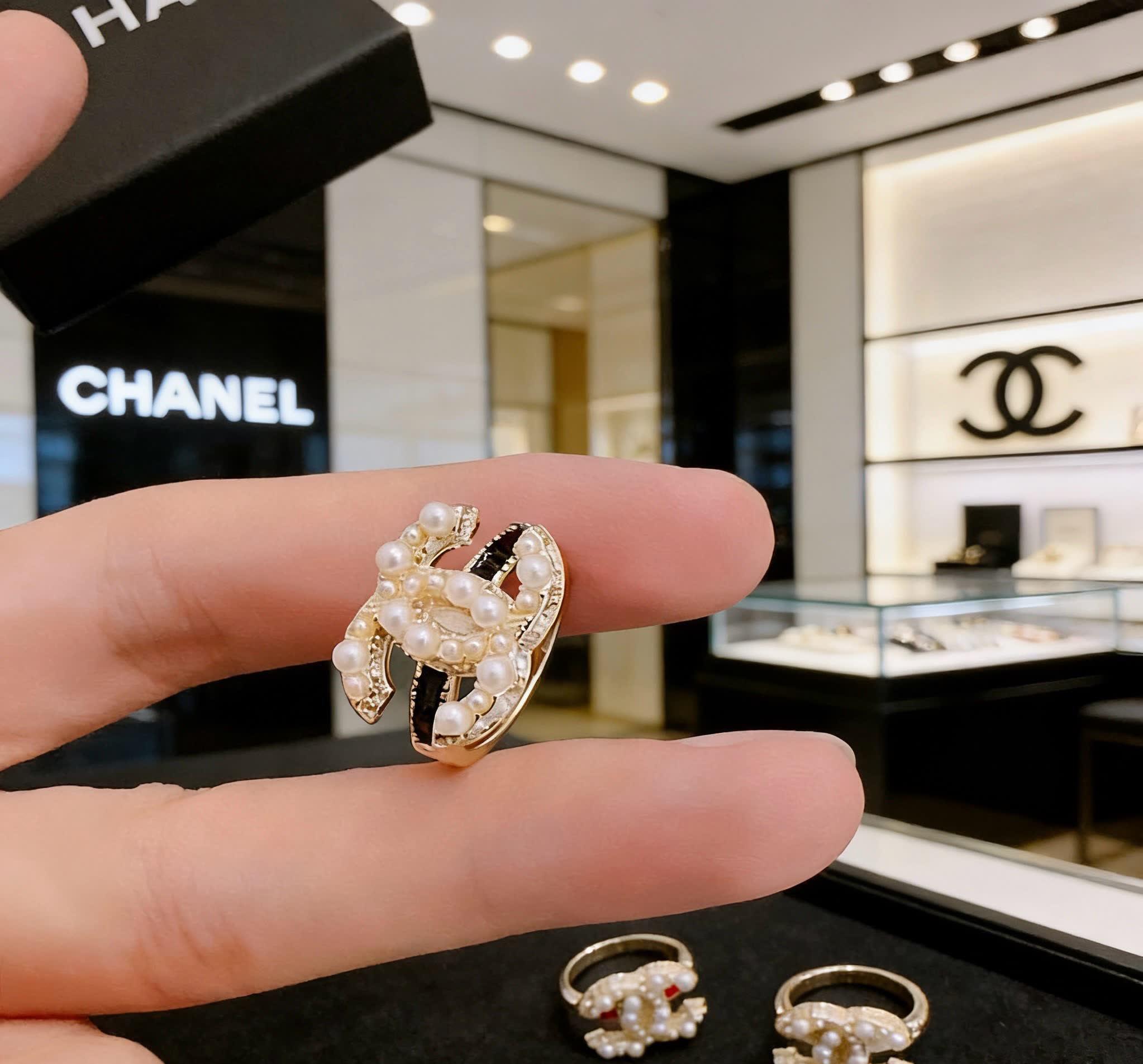 Chanel Pearl Ring