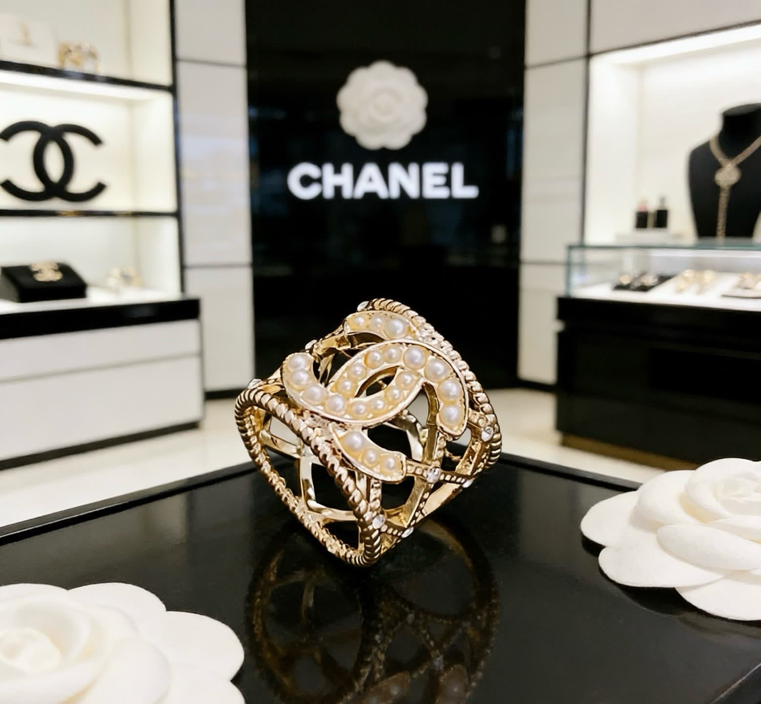 Chanel Pearl Ring
