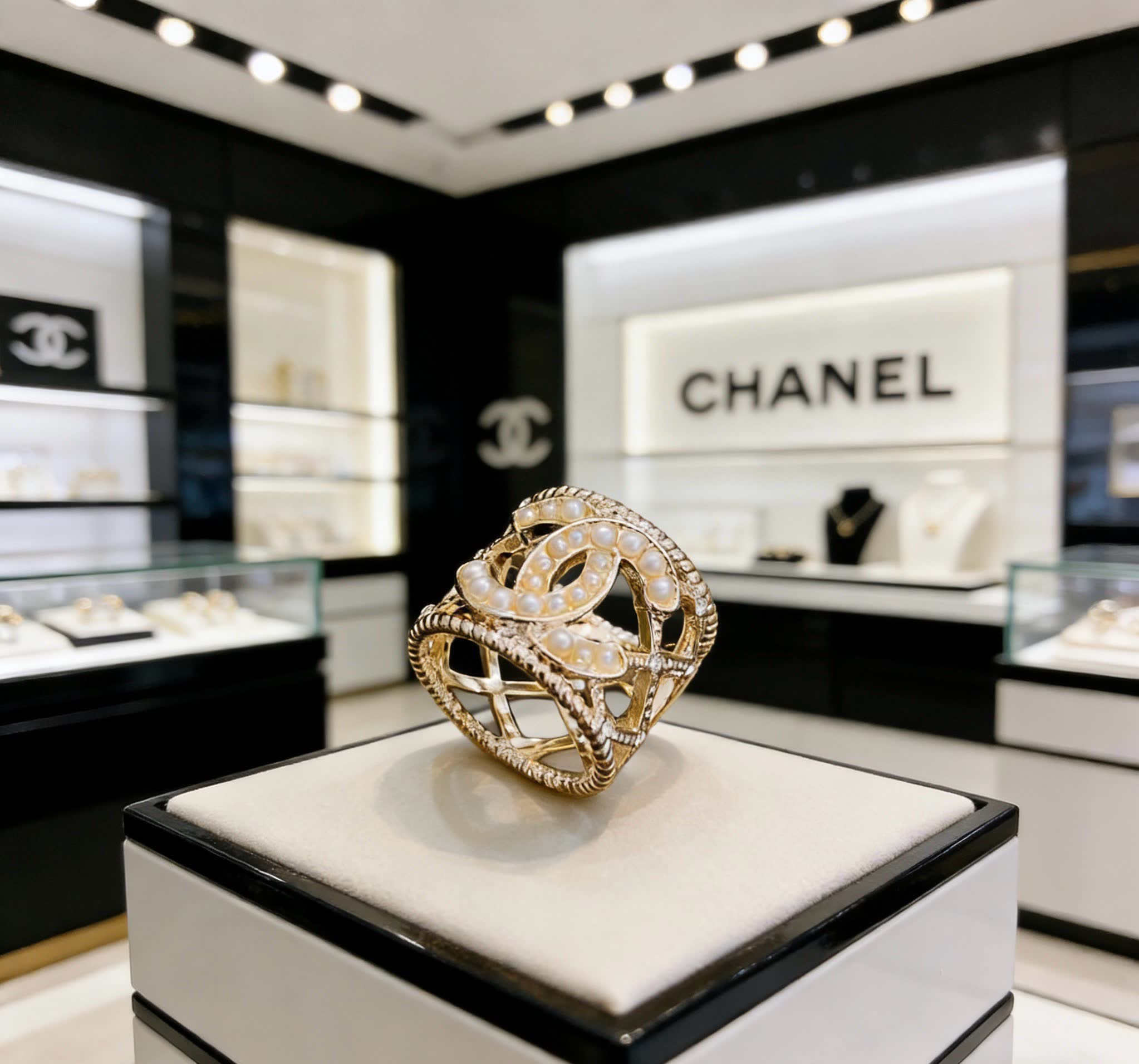 Chanel Pearl Ring