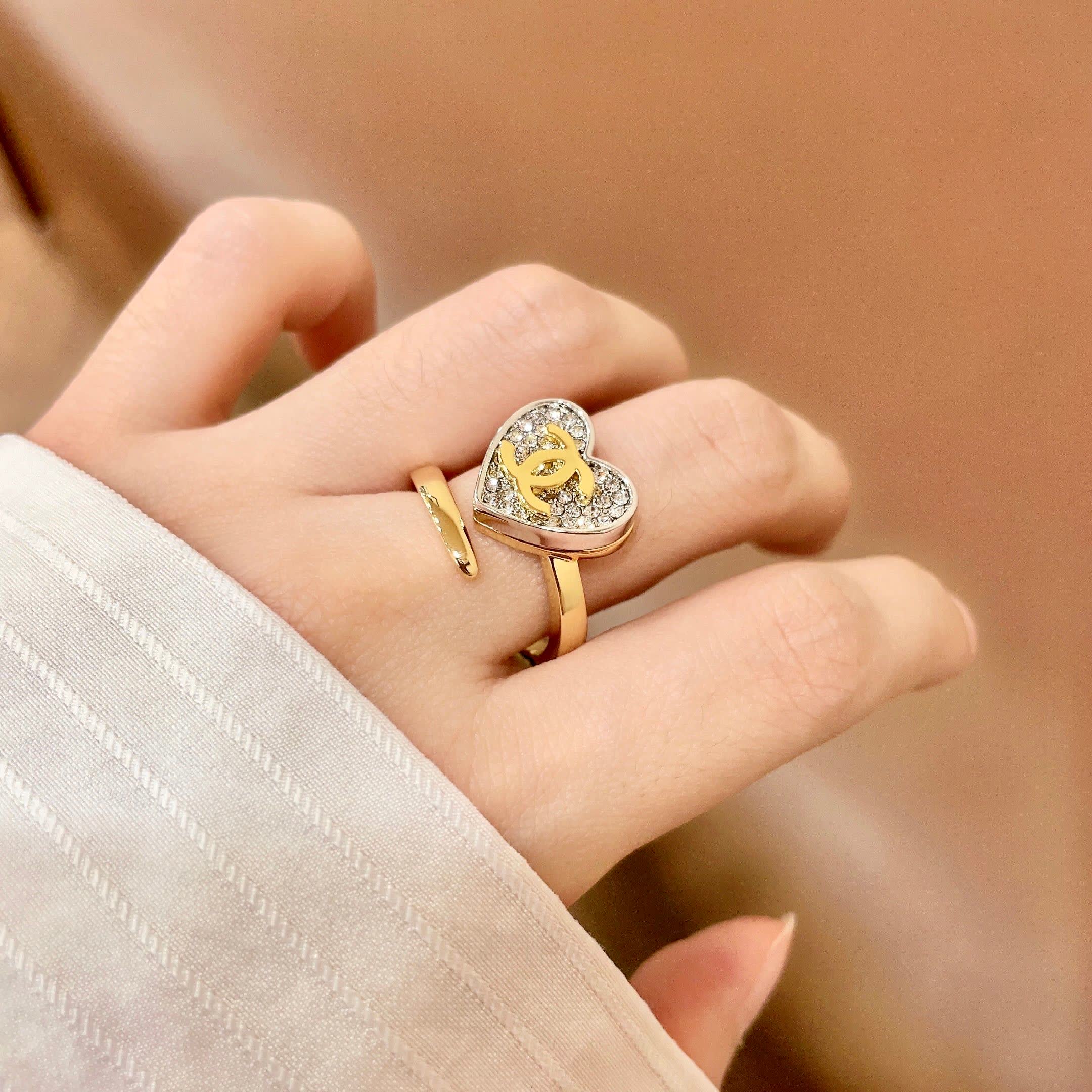 Chanel Heart Ring with Diamonds
