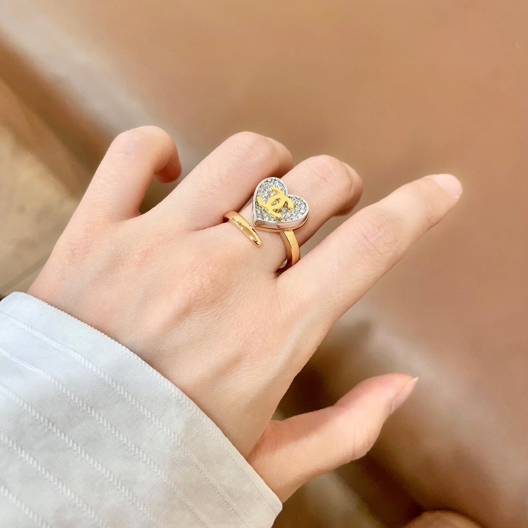 Chanel Heart Ring with Diamonds