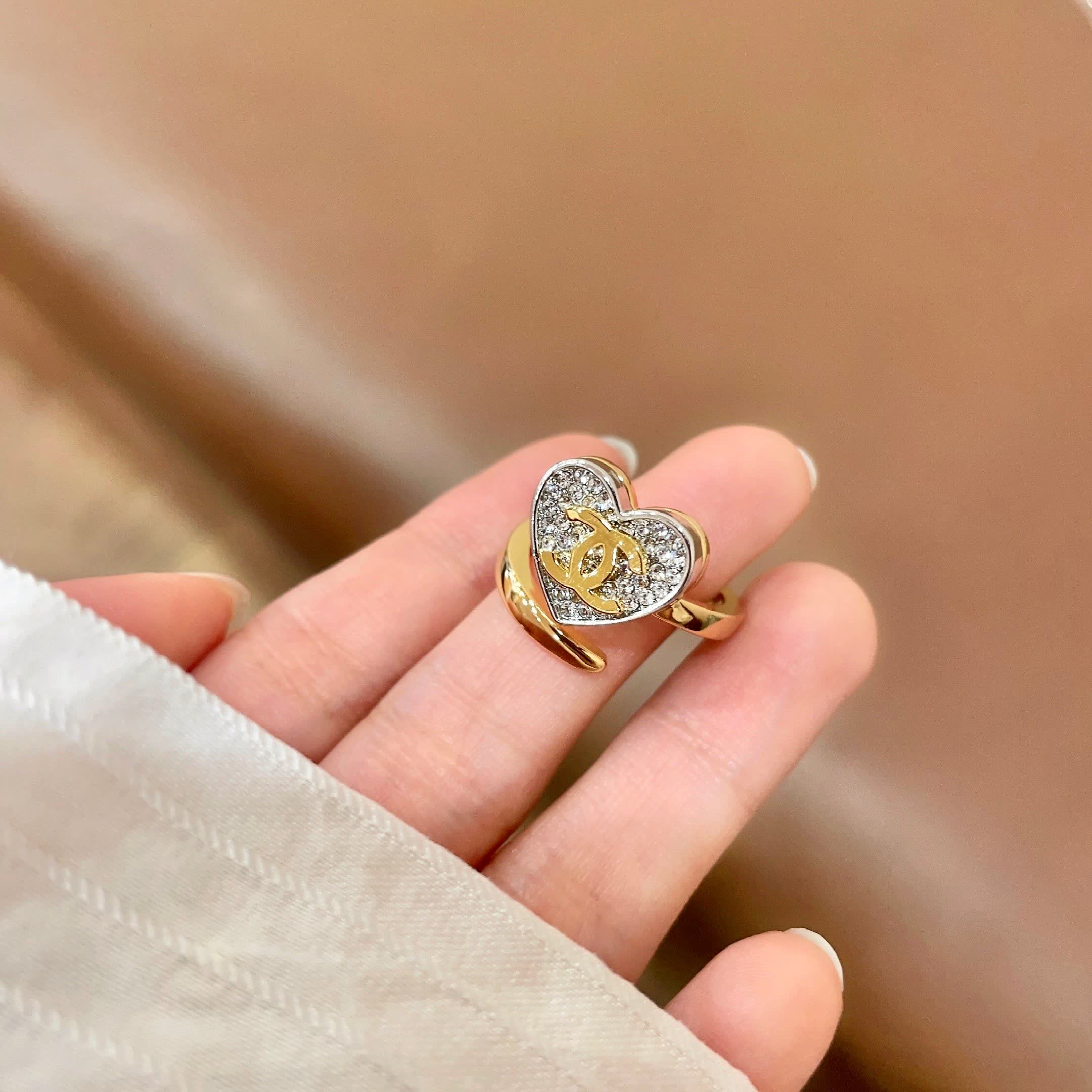 Chanel Heart Ring with Diamonds