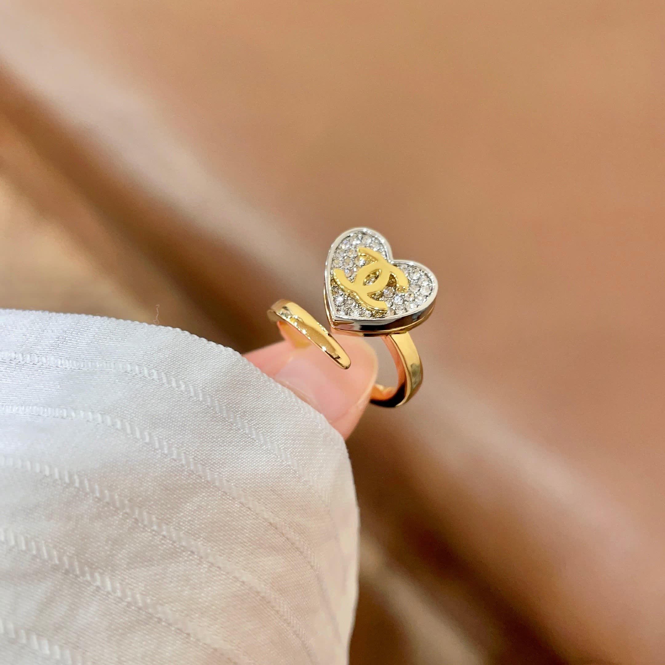 Chanel Heart Ring with Diamonds
