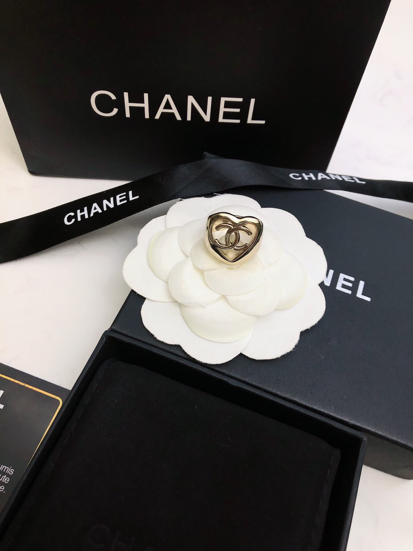 Chanel CC Heart Ring