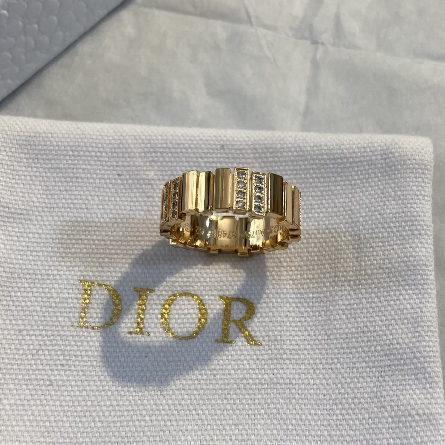 Dior Gold Ring with Diamonds