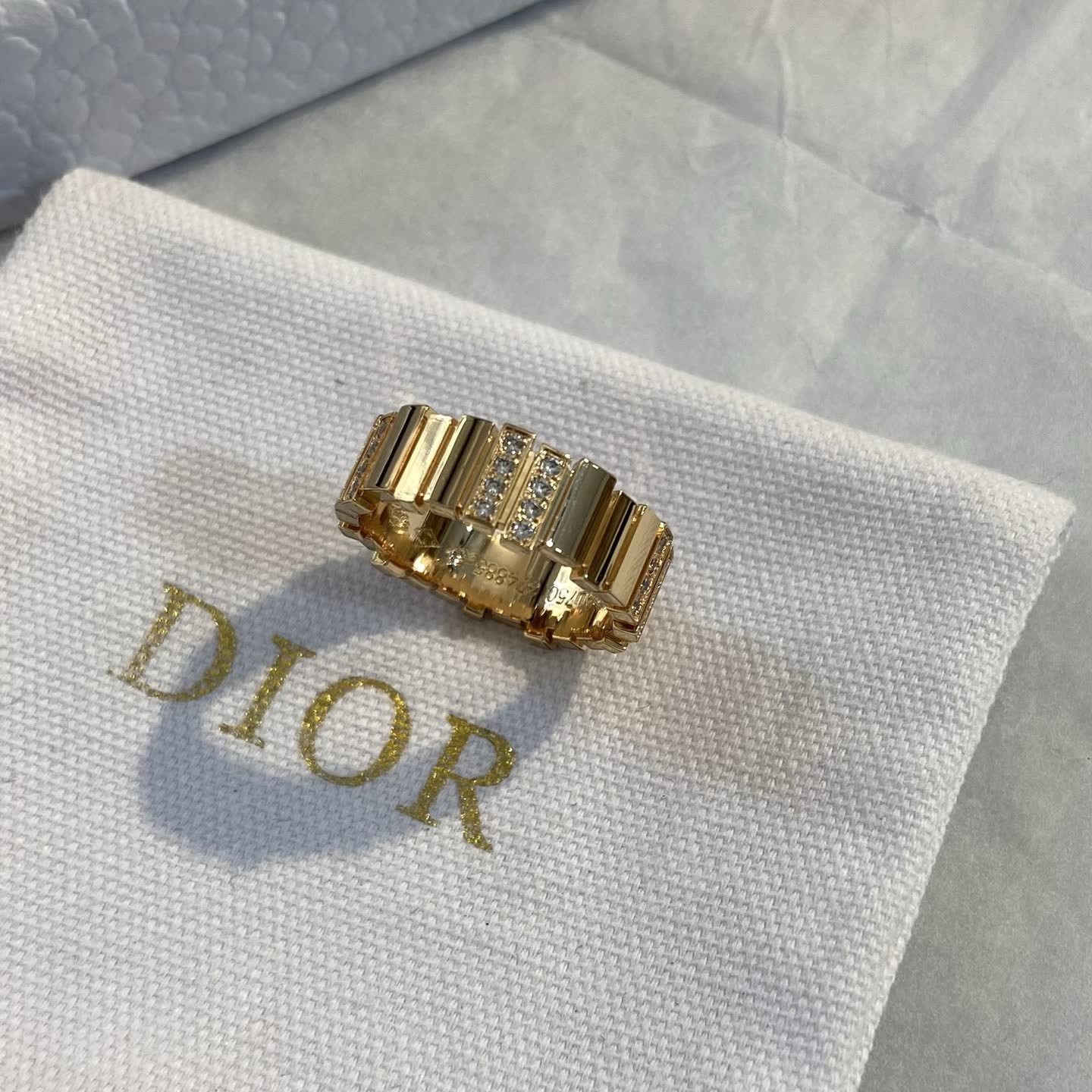 Dior Gold Ring with Diamonds