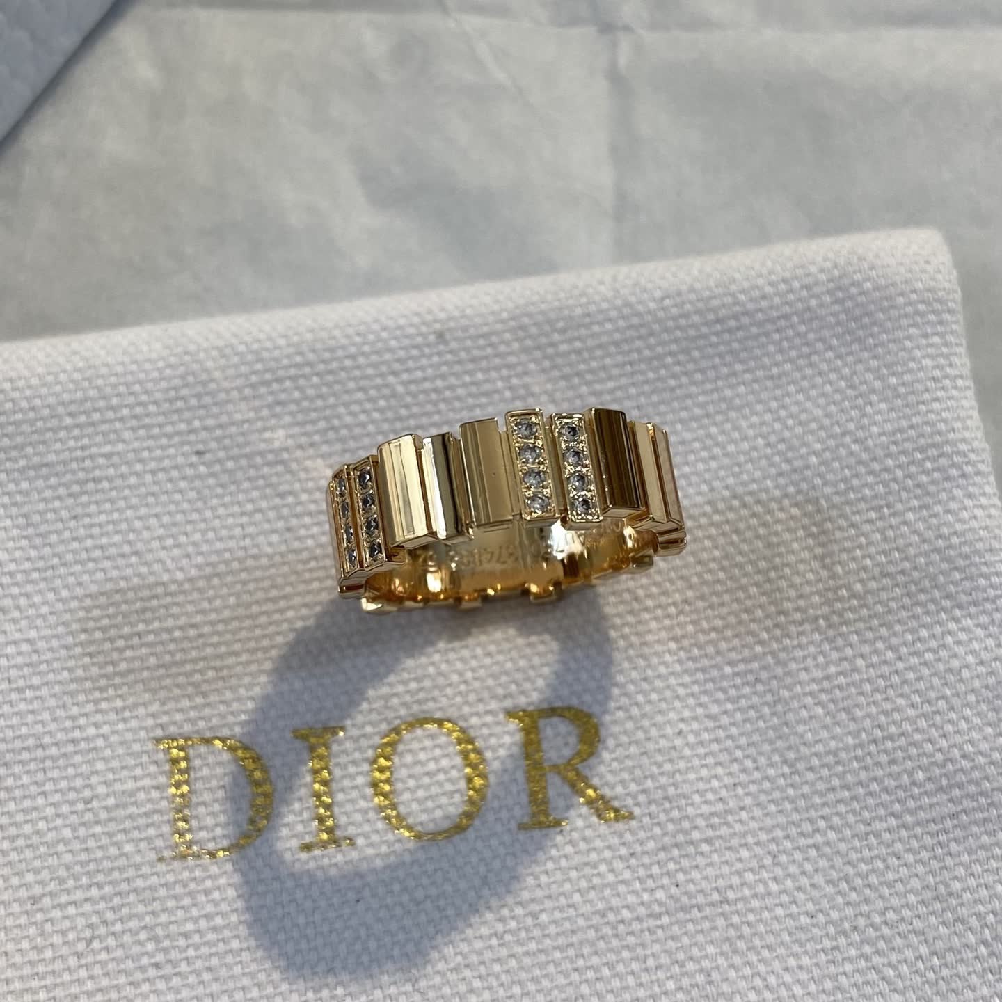 Dior Gold Ring with Diamonds