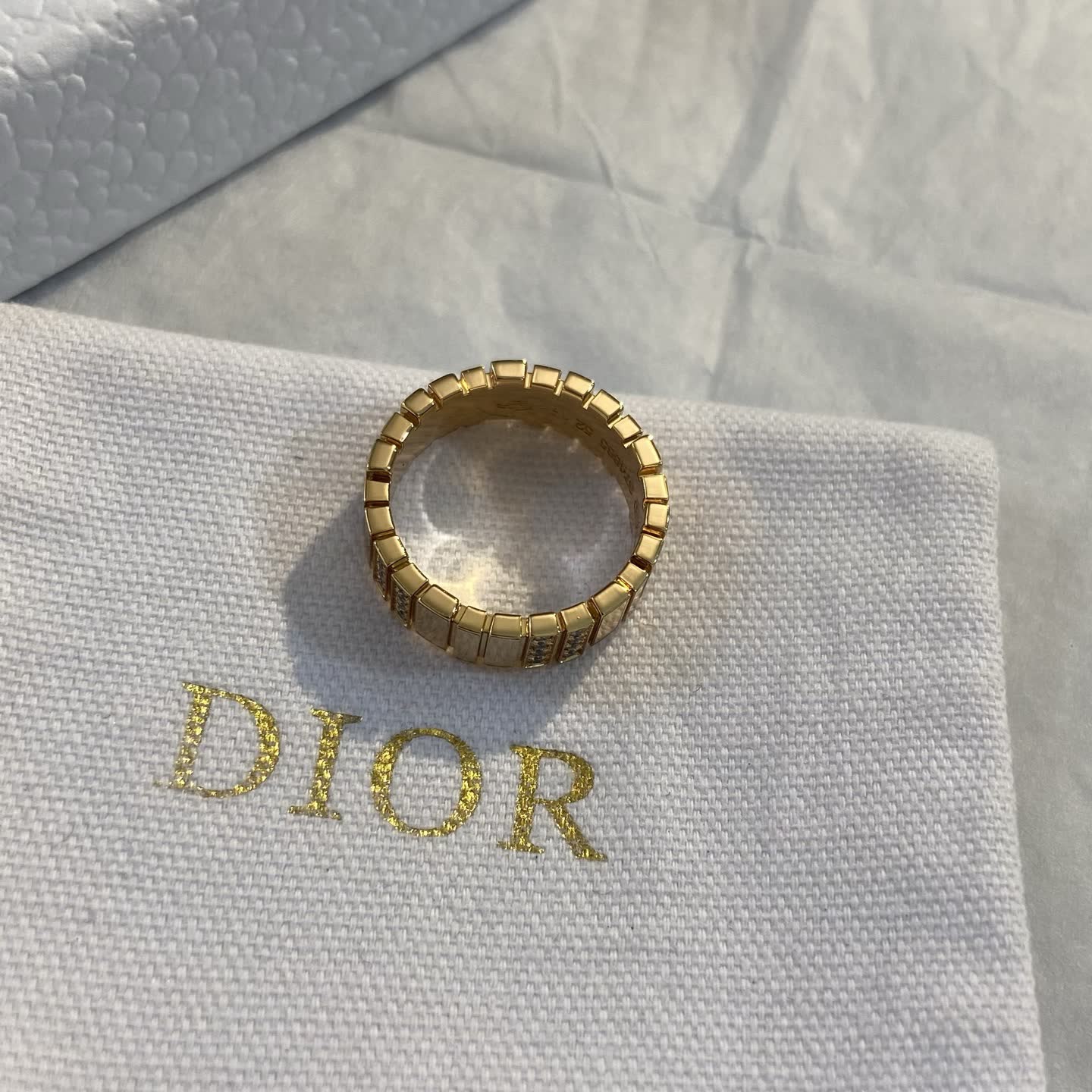 Dior Gold Ring with Diamonds
