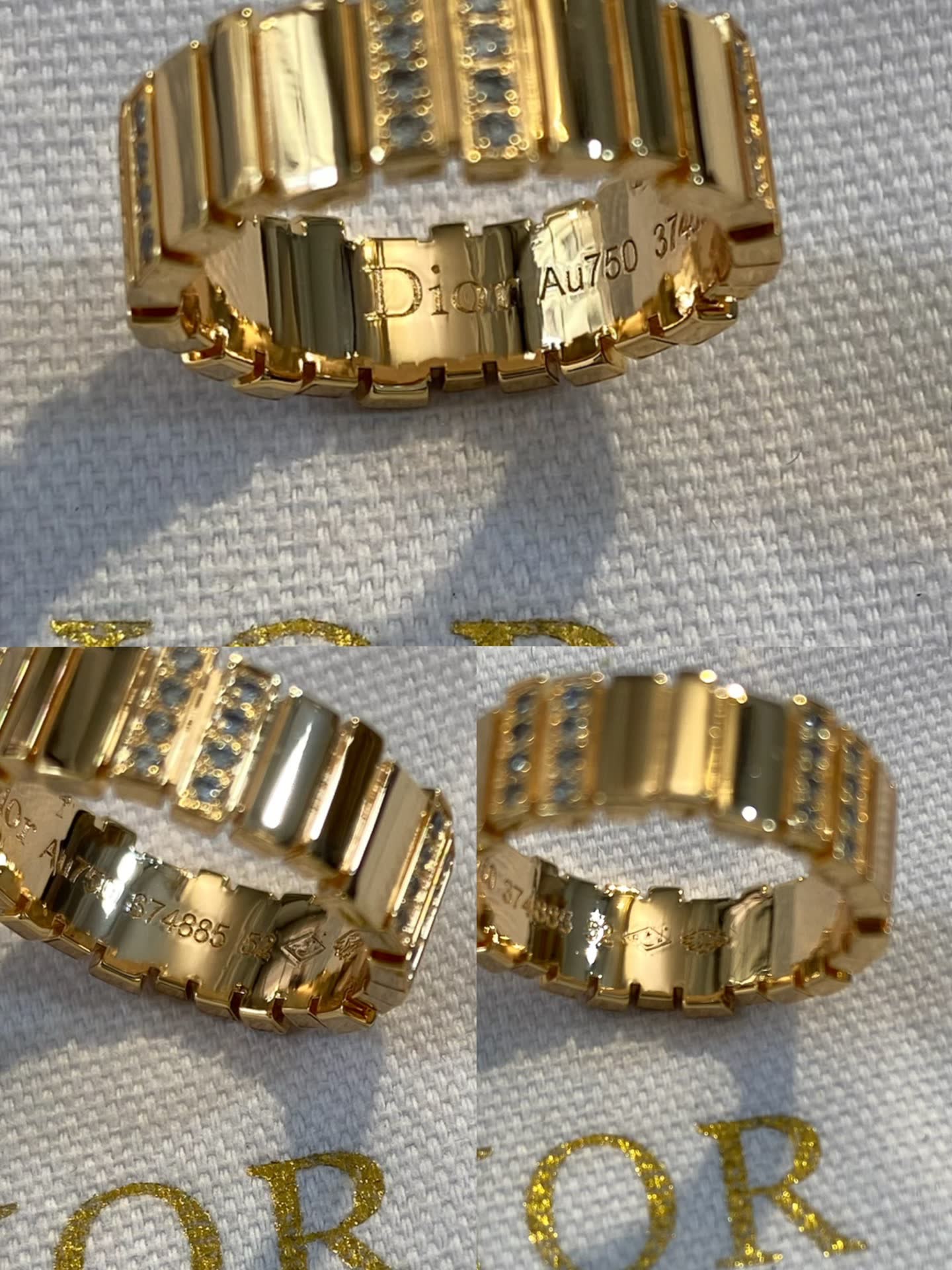Dior Gold Ring with Diamonds