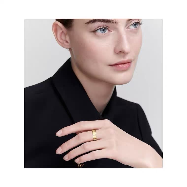 Dior Gold Ring with Diamonds