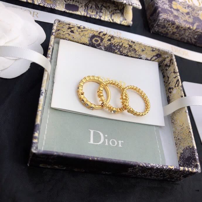Dior Gold Ring Set