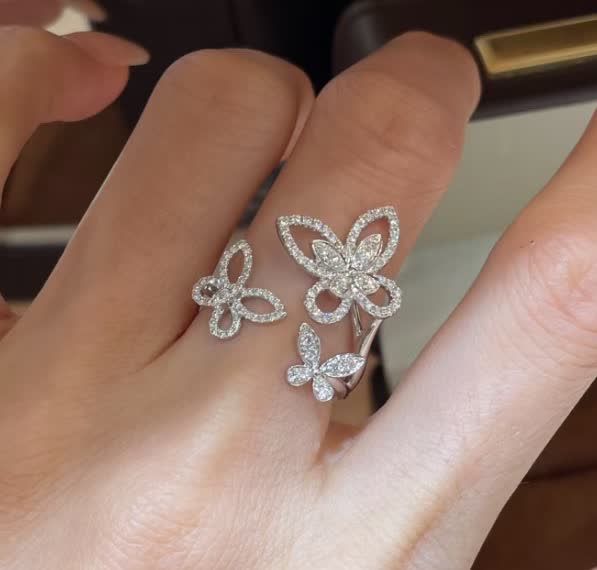 Graff Silver Flower Ring