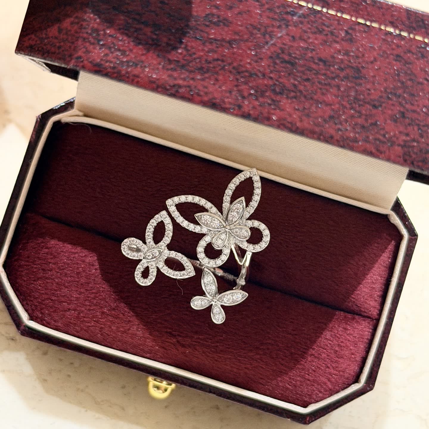 Graff Silver Flower Ring