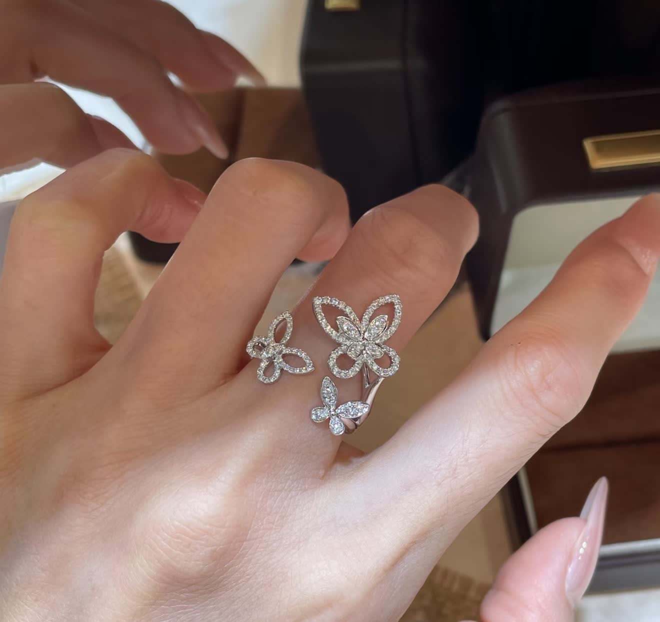 Graff Silver Flower Ring