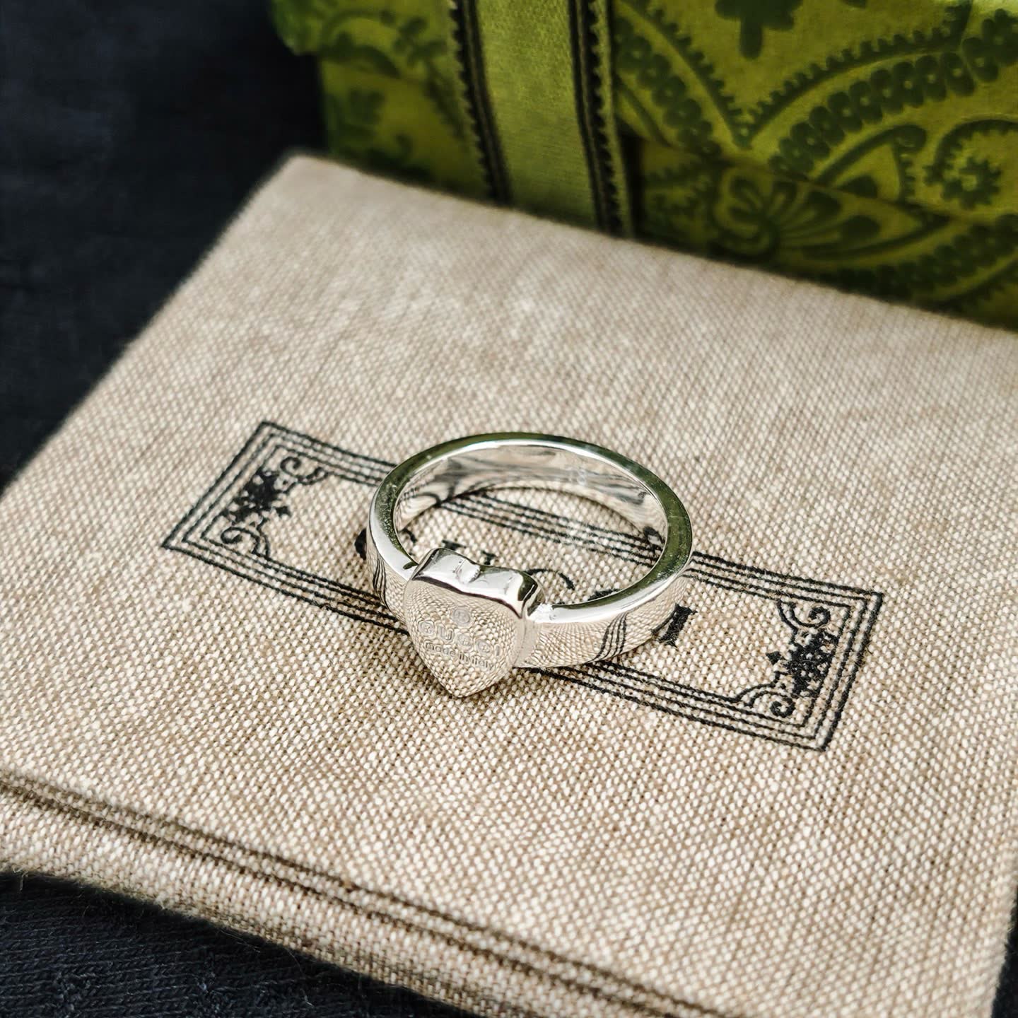 Gucci Silver Heart Ring