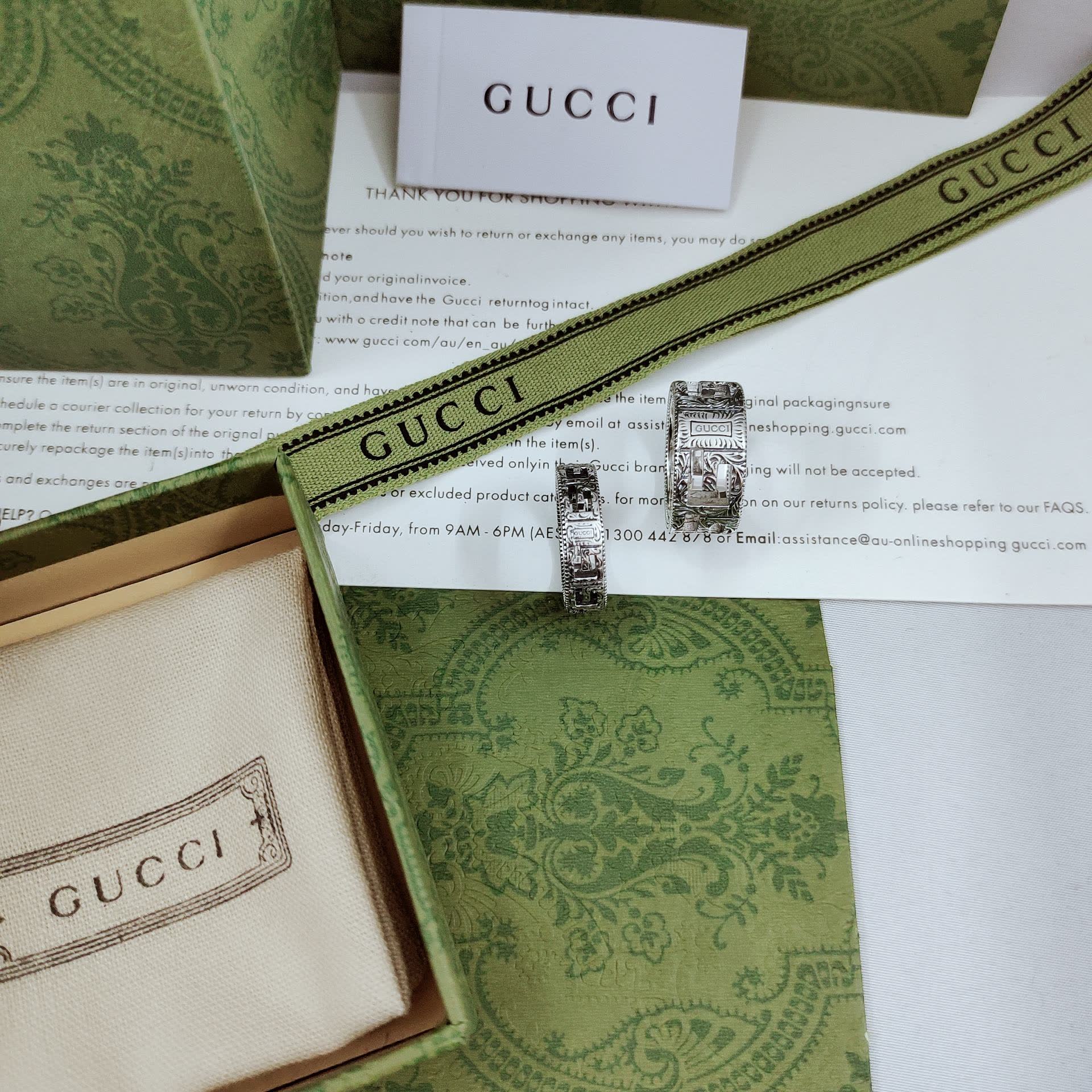 Gucci Silver Ring Set