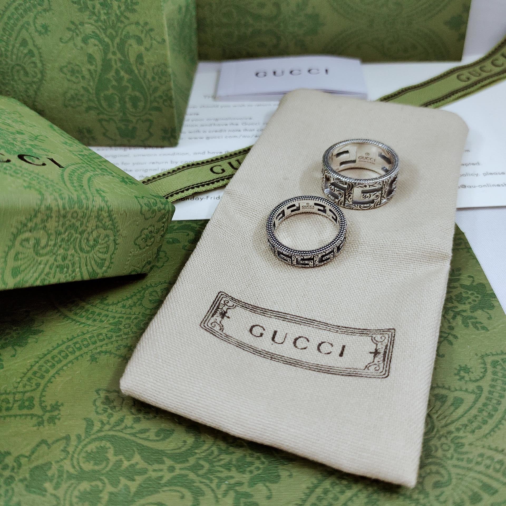 Gucci Silver Ring Set