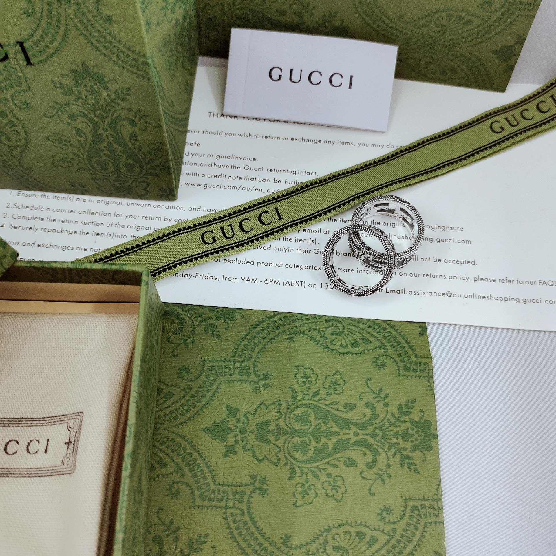 Gucci Silver Ring Set