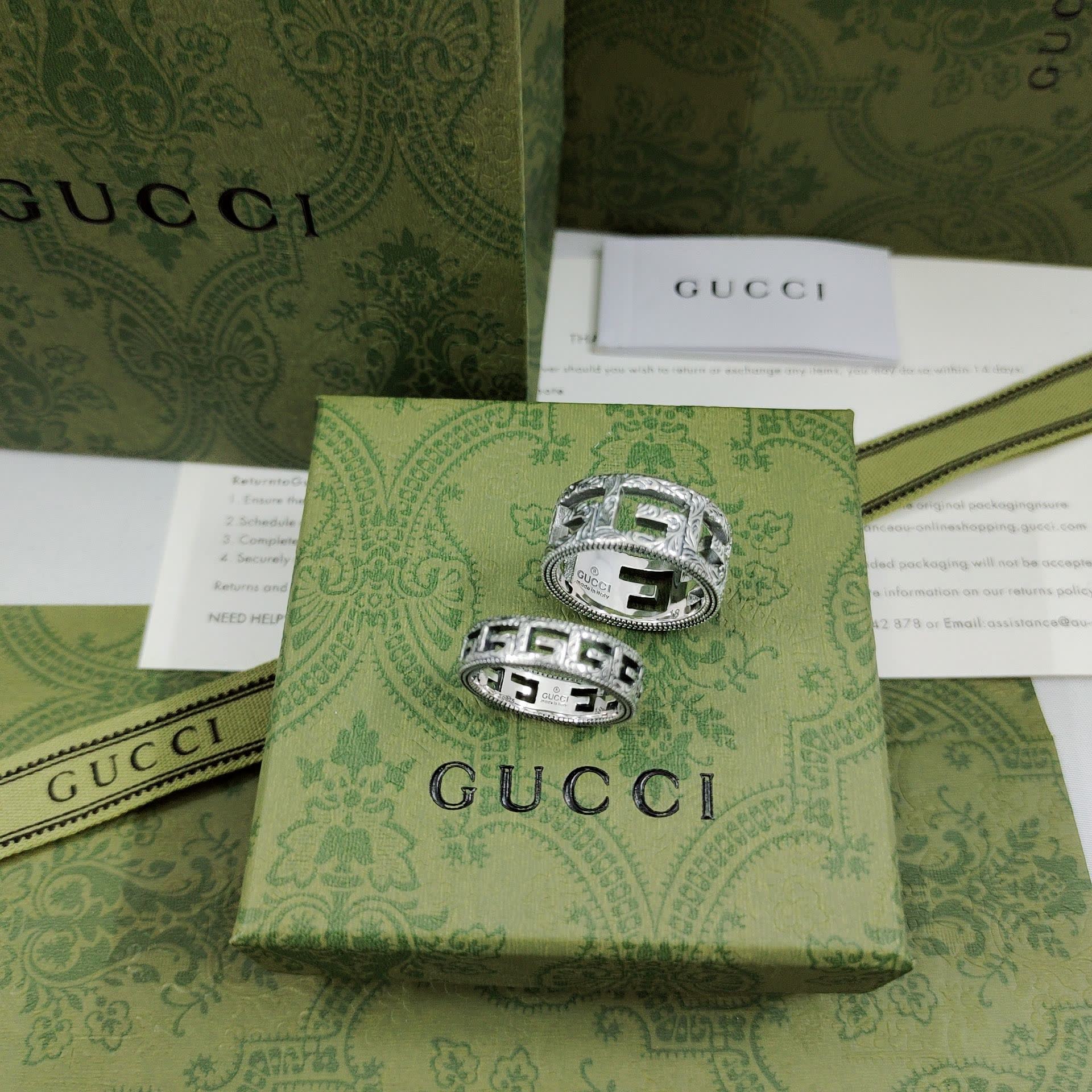 Gucci Silver Ring Set