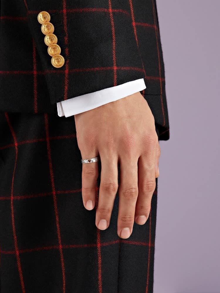 Gucci Silver 'GG' Ring