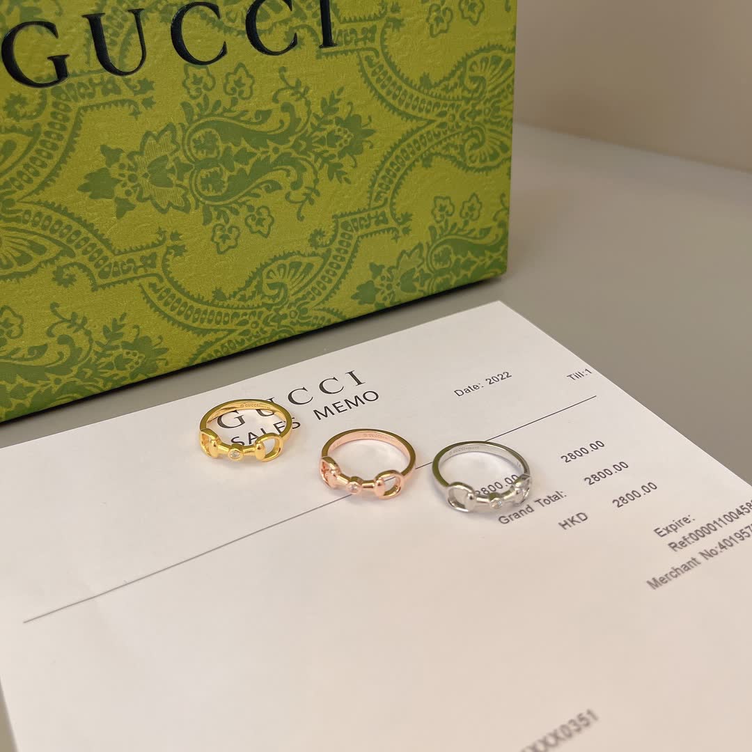 Gucci Rose Gold Horsebit Ring