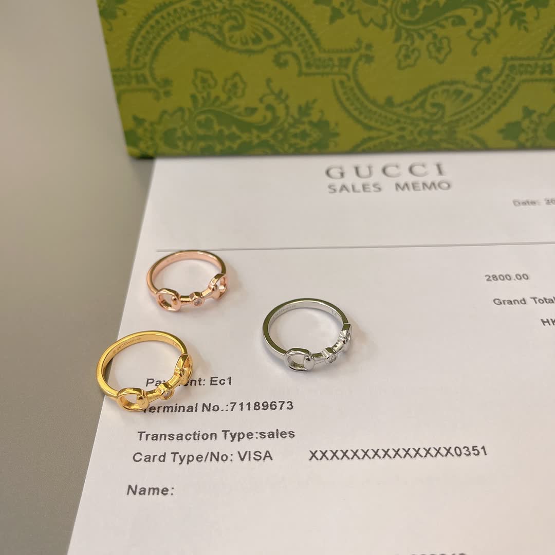 Gucci Rose Gold Horsebit Ring