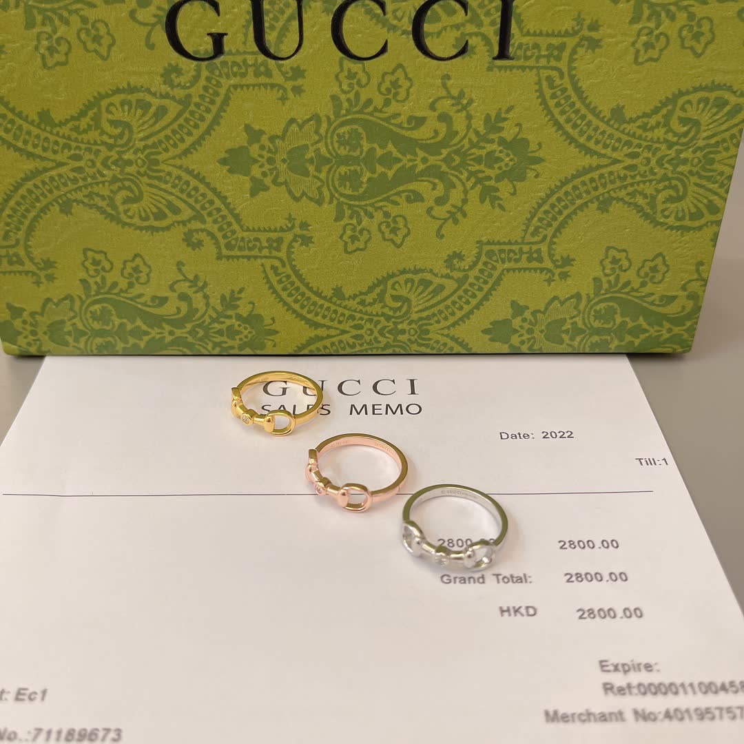Gucci Rose Gold Horsebit Ring