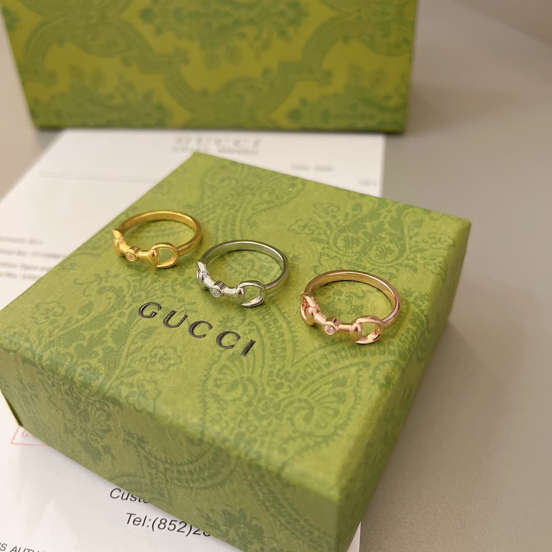 Gucci Rose Gold Horsebit Ring