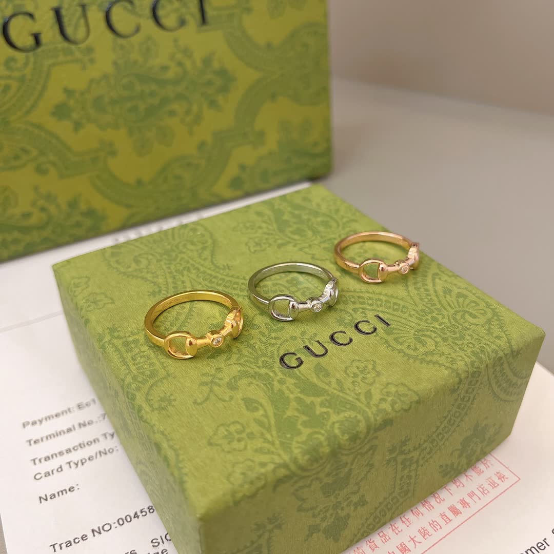 Gucci Rose Gold Horsebit Ring