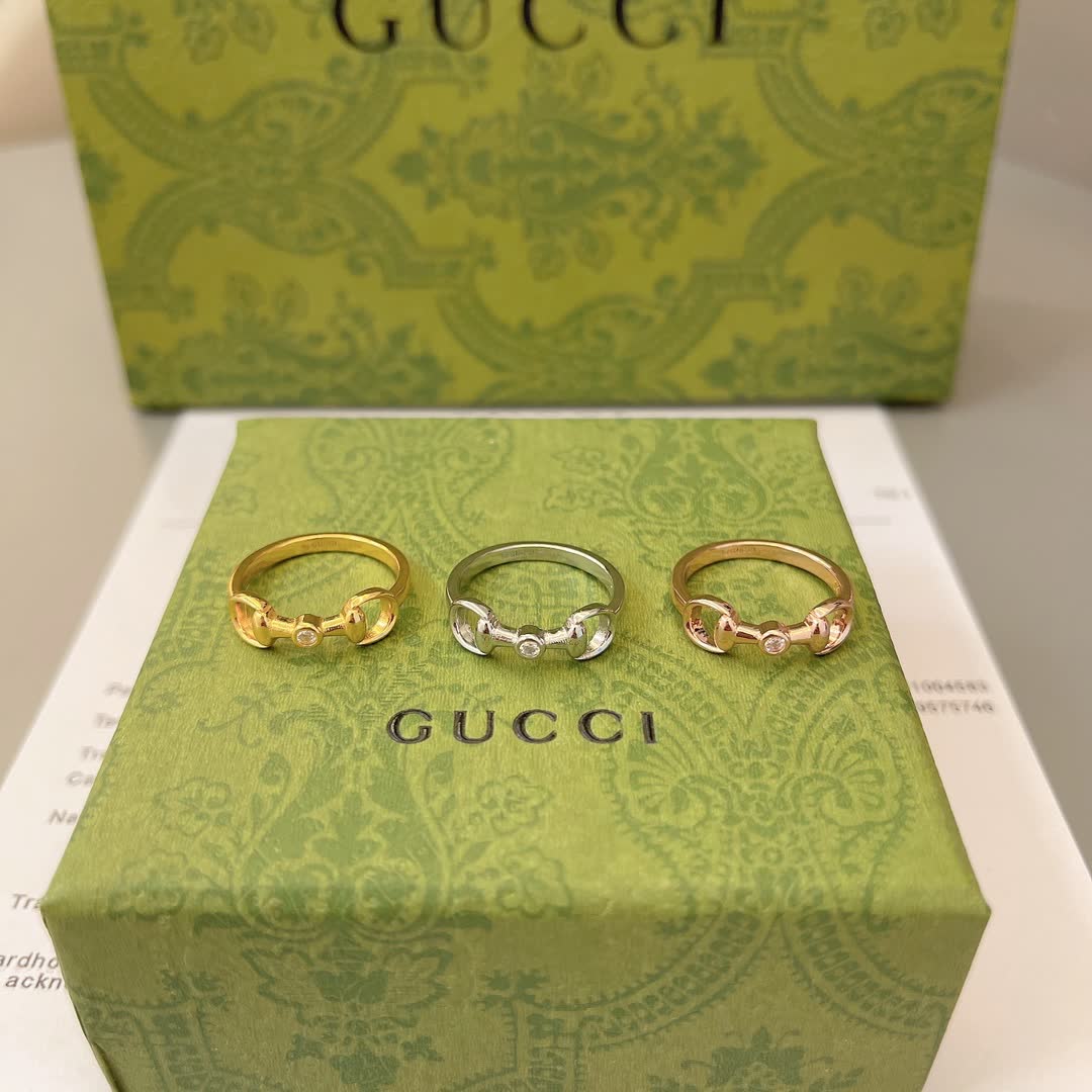 Gucci Rose Gold Horsebit Ring