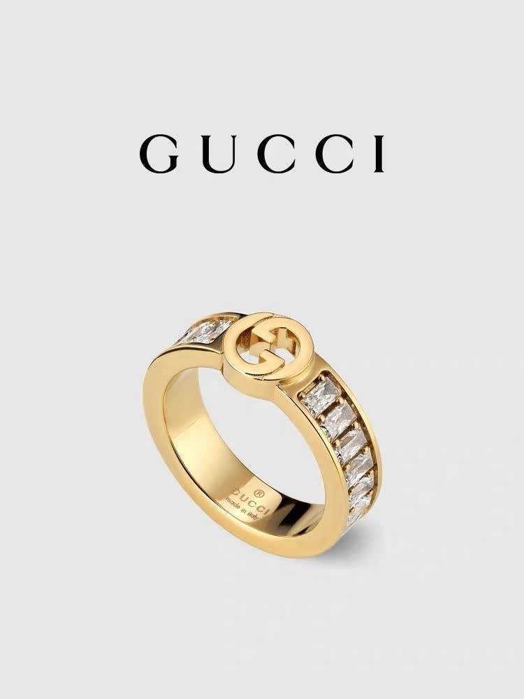 Gucci Gold Ring with Diamonds Gucci Gold Ring with Diamonds