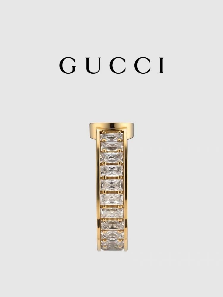 Gucci Gold Ring with Diamonds
