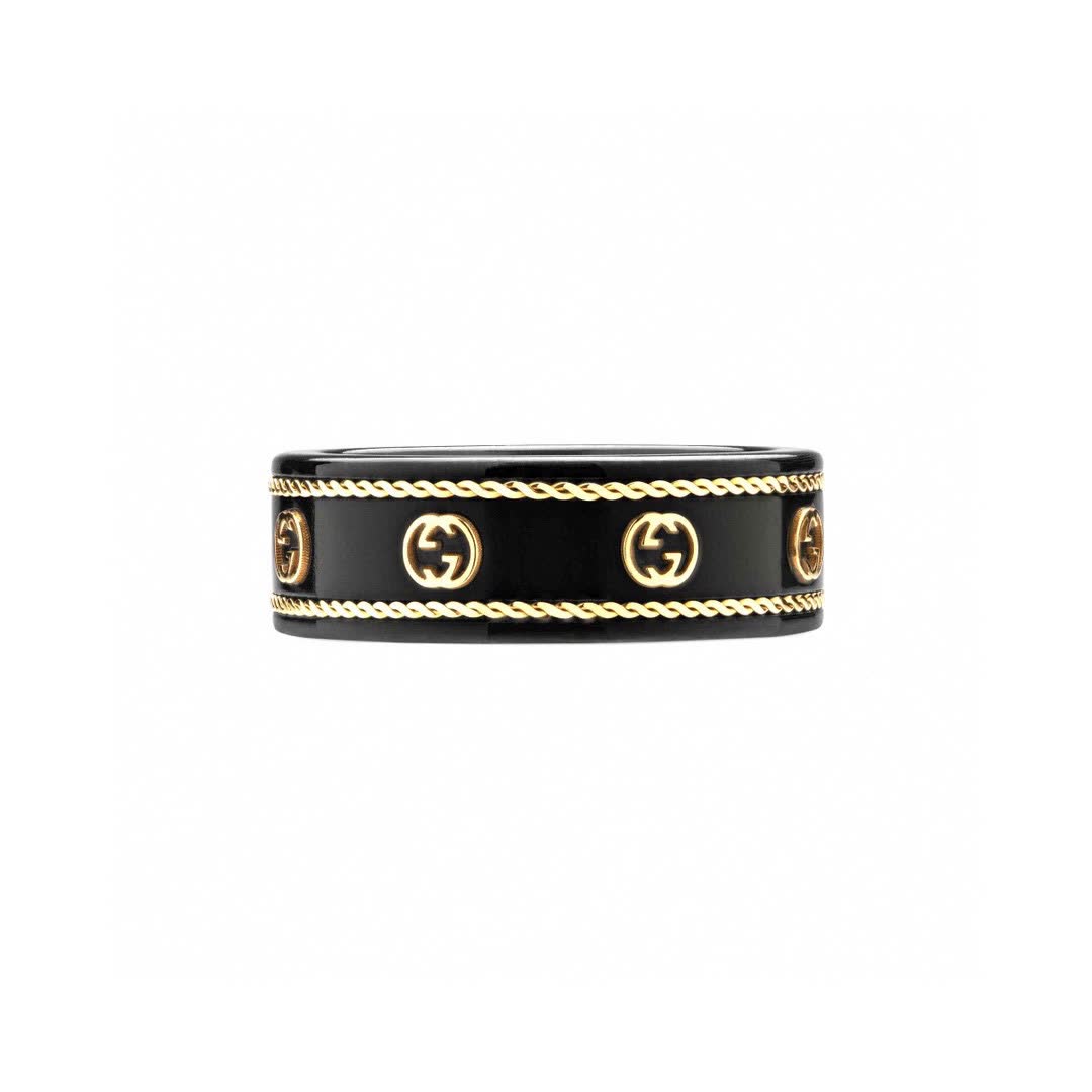 Gucci Black and Gold Ring Gucci Black and Gold Ring