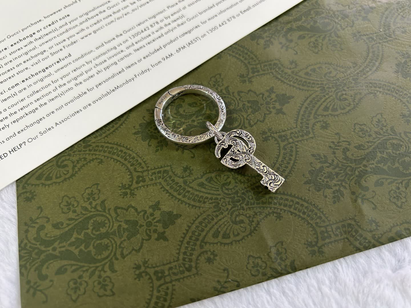 Gucci Silver Key Ring