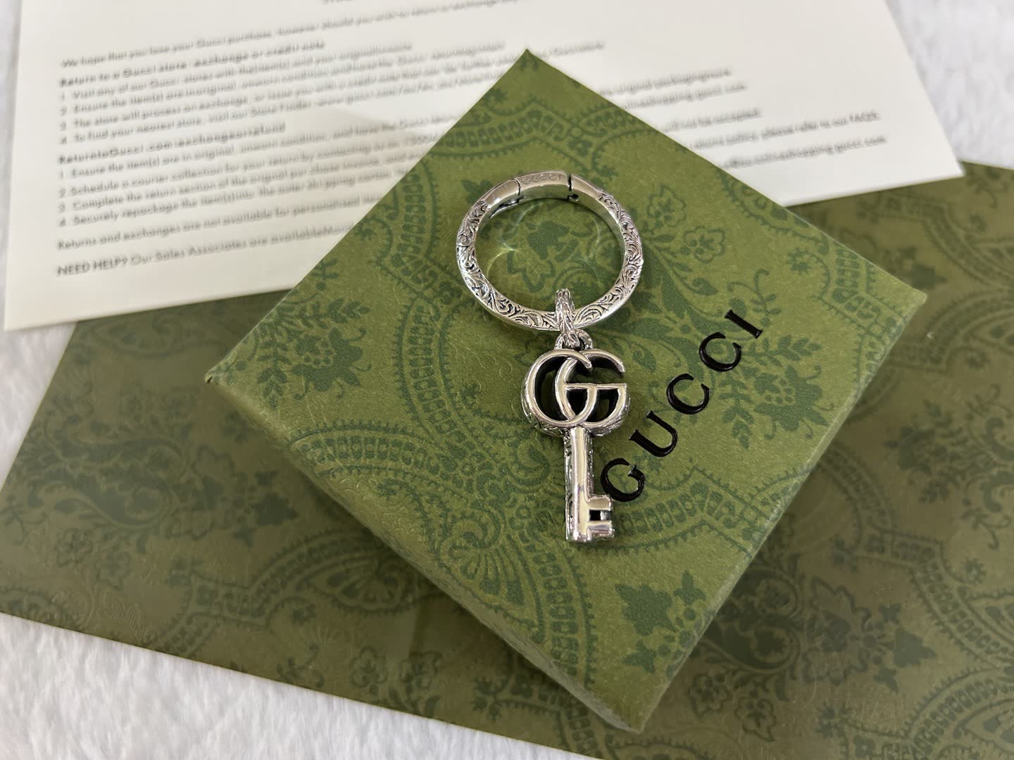 Gucci Silver Key Ring