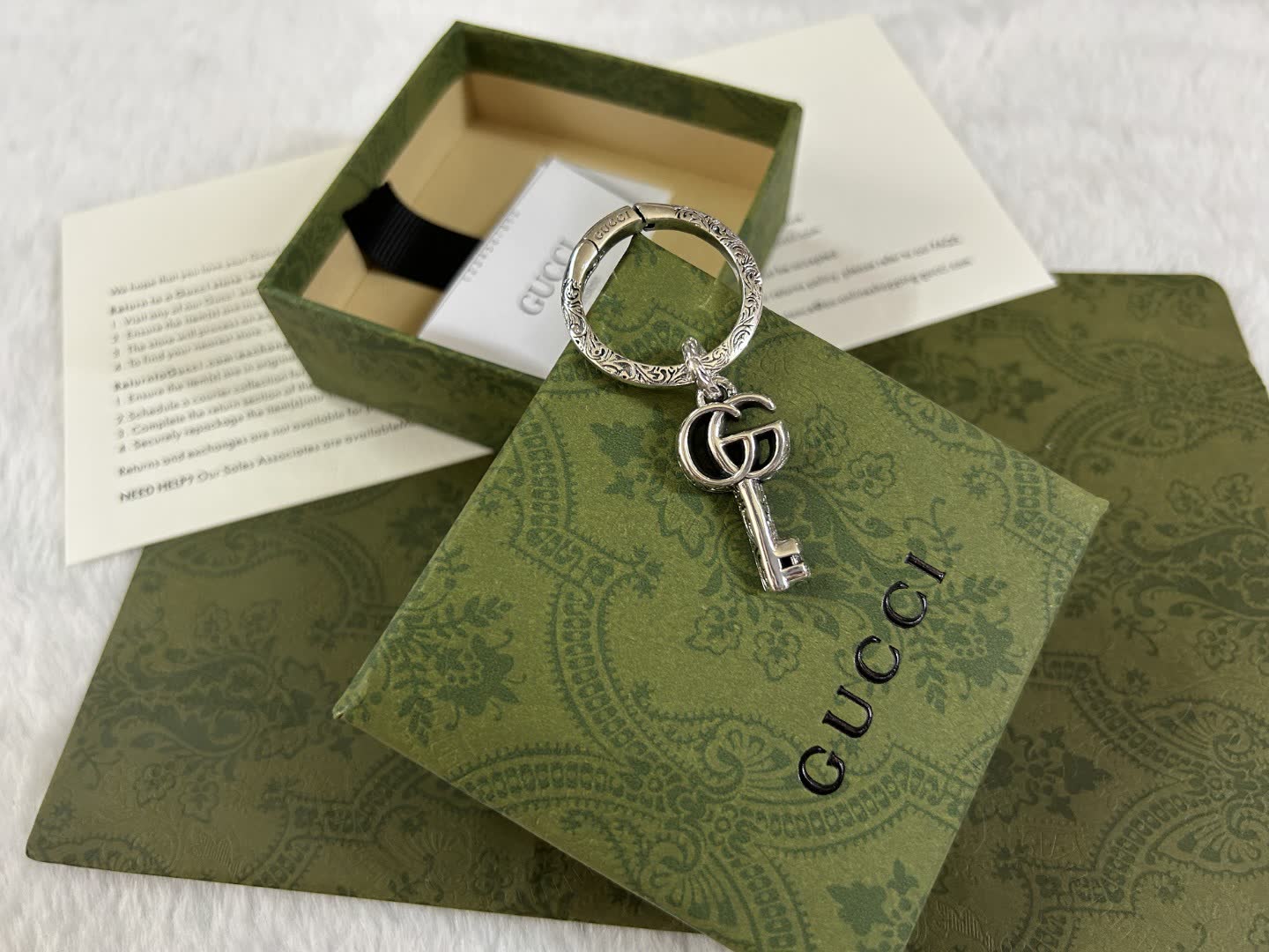 Gucci Silver Key Ring