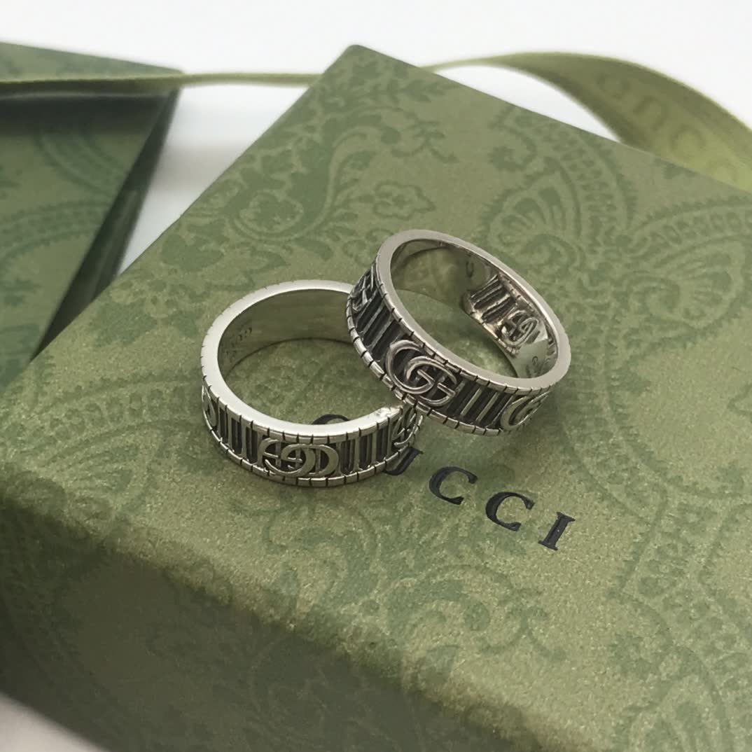 Gucci Silver 'GG' Ring